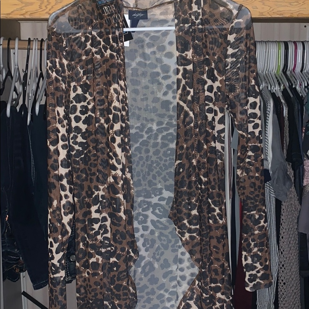 Cheetah print cardigan